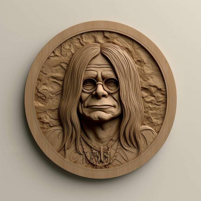 Ozzy Osbourne 3 stl model for CNC